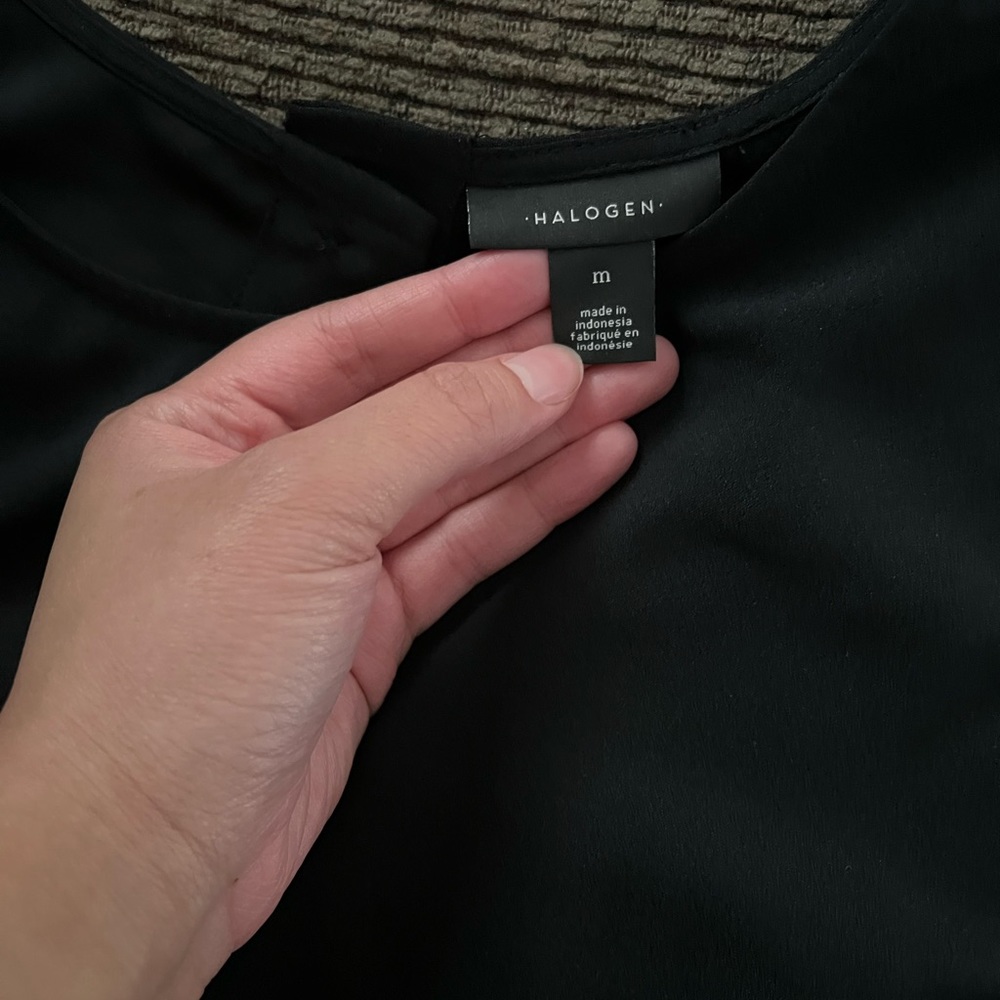 Halogen Black Ruffle dress - Picture 2 of 3